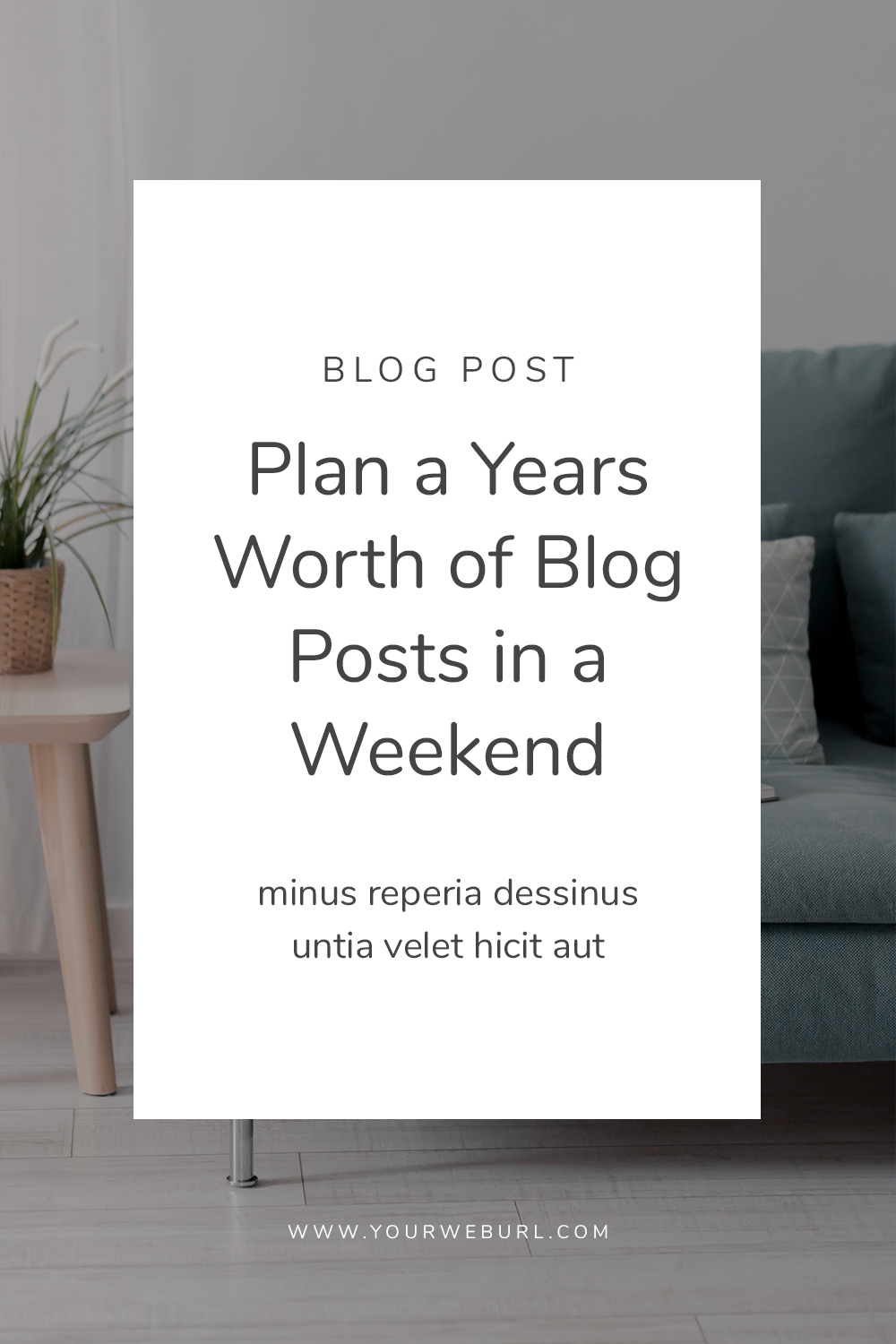 Plan a Years Worth of Posts in a Weekend