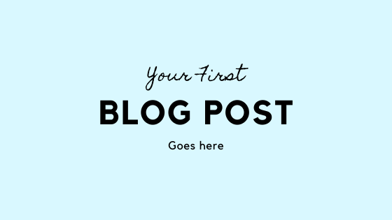 First Blog Post